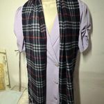 Burberry Authentic Burberrys unisex Scarf Blue Check Vintage 100% cashmere Photo 6