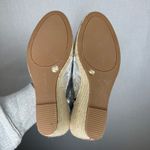 BCBG Generation Silver Metallic Espadrille Wedge Slingback Sandals Size 9 Photo 4