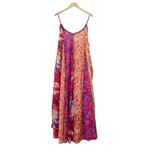 Free People Moondive Maxi Red Combo Size XL Boho Patchwork Backless Beachy Dress Photo 2