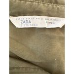 ZARA  Z1975 Denim‎ Olive Green Shirt Top Button Down Sm Photo 3