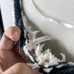 Free People  blue striped fuzzy‎ shaggy sweater size medium Photo 1