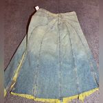 $450 NEW WITH TAGS EB DENIM Split Denim Midi Skirt‎ ( S ) Blue Photo 8