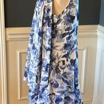 Robbie Bee  Signature Blue White Floral Dress Flapper Tea Length New Womens 8 Photo 8