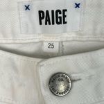 Paige  Kylie Crop Roll Hem Skinny White Women’s Jeans Size 25 Photo 1