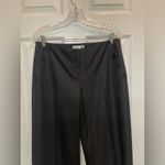 Claud Pinstripe Grey Burgundy Wide Leg Trouser Pants Office Work Size 8 NWT Photo 1
