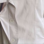 American Glamour Badgley Mischka Jacket Coat Rain Trench Jacket Coat Large Silver Photo 6