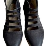 Free People  Leather Emma Cut-Out Booties Black Size Photo 7