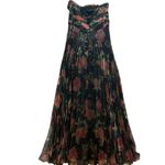Lulus  NWT Mesmerizing Forever Black Floral Pleated Organza Maxi Dress M Photo 3