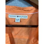Tommy Hilfiger  Womens XL Orange Button Up 100% Linen‎ Shirt Photo 1