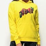 EMPYRE Freida Over You Rose Hoodie Yellow Red Floral Fleece Sweatshirt Small S Photo 0