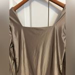 House of Harlow 1960 Bodysuit Square Neck Long Sleeve Gold Size M Photo 2