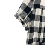 Twenty One  wool blend belted puff short sleeve buffalo plaid top jacket Y2K M Photo 1