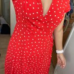 Forever 21 Heart Red MIDI Wrap Dress Photo 0