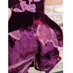 Altar'd State  Long Sleeve V-Neck Velvet Floral Romper Small Photo 7