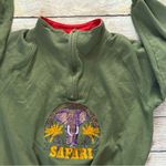 Harry Rosen olive green elephant safari quarter zip sweatshirt size large Photo 4