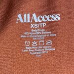 All Access Brown Rust Metallic Shiny High Rise Yoga Athletic Biker Shorts Sz XS Photo 3