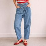 Guess Vintage 80s  Jeans Size 28 High Waist Pleated Tapered Denim Mom Jeans USA Photo 13