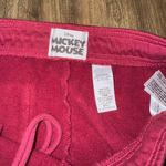 Disney Mickey Mouse Friends Genuine Mousewear Red White Embroidered Sweatpants Photo 3