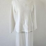 Tov White Sweatshirt Top Sheer Bottom Skirt sz 40 Dress With Slit Photo 0