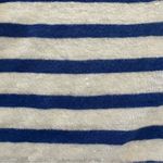 frame denim Frame Striped Short Sleeve Cropped Organic Linen T-Shirt in Blue and White XS Photo 4