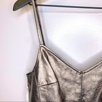1. State  The Curator Metallic Silver‎ Foil Faux Leather Dress Photo 7