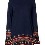 Camilla ‎ Jacquard Bamboo Knit Relaxed Tunic Sweater in Costume Party Size XS Photo 0