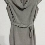 Calvin Klein Heather Gray Sheath Dress with Belt Size 6 Photo 4