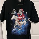 Dec 25th cat on a unicorn shirt size large Photo 0