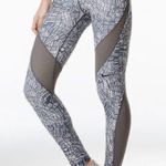 Nike Gray Geometric Print Mesh Crop Leggings Photo 0