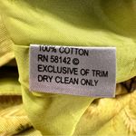 Muse Linen Sequined Parakeets & Butterflies Straight Skirt Green Size 14 Photo 3