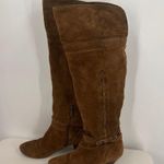 Nine West Brown Leather Suede Adele Knee High Boots Size 8 Photo 5