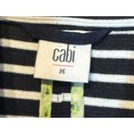 CAbi  Womens‎ Jacket Striped Maritime Trench Coat Navy White Stretch #5151 Medium Photo 4