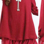 Red ruffle bohemian bow back dress NWT Photo 0