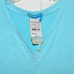 Fresh Produce NWT ABSTRACT FLOWER BABY RIB, CLEAR WATER AQUA TOP, SIZE MEDIUM Photo 4