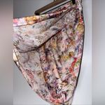 Sisley‎ Floral Satin Faux Wrap Mini Skirt Size 4 Photo 2