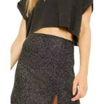 Urban Outfitters NWT Midnight Shimmer Short Skirt in Black Photo 0