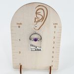 Mountain Celestial Silver Earrings with Purple Gemstone Photo 3