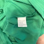 Green Ruffle Flutter Sleeve Blouse Office Business Casual Lettuce Style Size M Photo 4