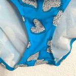 Torrid Womens Bikini Bottom Blue Hearts Ruched High Waist Swim Plus Size 1X Photo 6