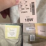 Dress Barn cream linen trousers wide leg 18w new Photo 7