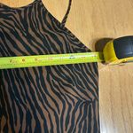 Betsey Johnson  Tiger Print Dress Size Small Halter Y2K Brown Midi Bodycon Photo 6