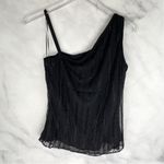 Ralph Lauren NWT Beaded Mesh One Shoulder Camisole Top Floral Glam Party Black S Photo 6