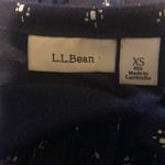 L.L.Bean Empire Empire Waist Knit Printed Dress XS Navy Easy Wear Minimalist Photo 5