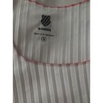 K-Swiss  NWT Sculpt Pleated Tank Top Size Small in White/Multi Polyester Blend Photo 2