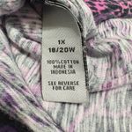 Catherines Leopard Ombre Top 1X Cotton Comfort Artsy Bold Animal Print Casual Purple Photo 4
