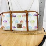 Dooney & Bourke  Snowcone Barrel Shoulder Bag Purse White Pastel Leather Photo 12