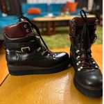 ZARA Women's  Boots Size 10.5 Black/ Burgundy Photo 1