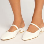 Lulus  Lewlen White Ballet Heel Sandals Size 7 Photo 0