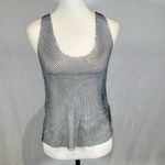 Faded Rose silver studded rhinestone sparkling mesh top size large NWT Photo 1