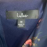 Lulus ✨ Always Yours Navy Blue Floral Print Long Sleeve Skater Sz Medium Dress✨ Photo 7